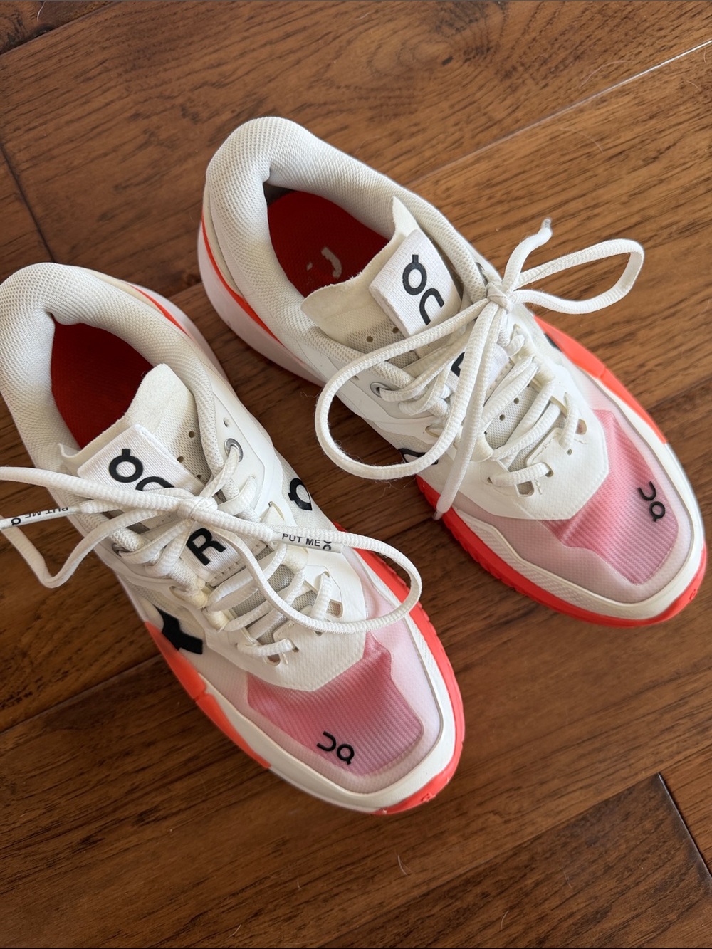 On Cloud The Roger White & Coral Tennis Court Sneakers 🎾 6.5 W - Picture 3 of 5